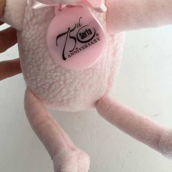 SERTA PLUSH STUFFED SHEEP 75TH ANNIVERSARY BREAST CANCER NWT - Picture 11 of 12